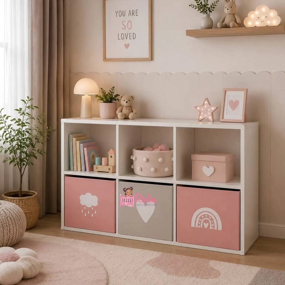 Pink toy storage corner